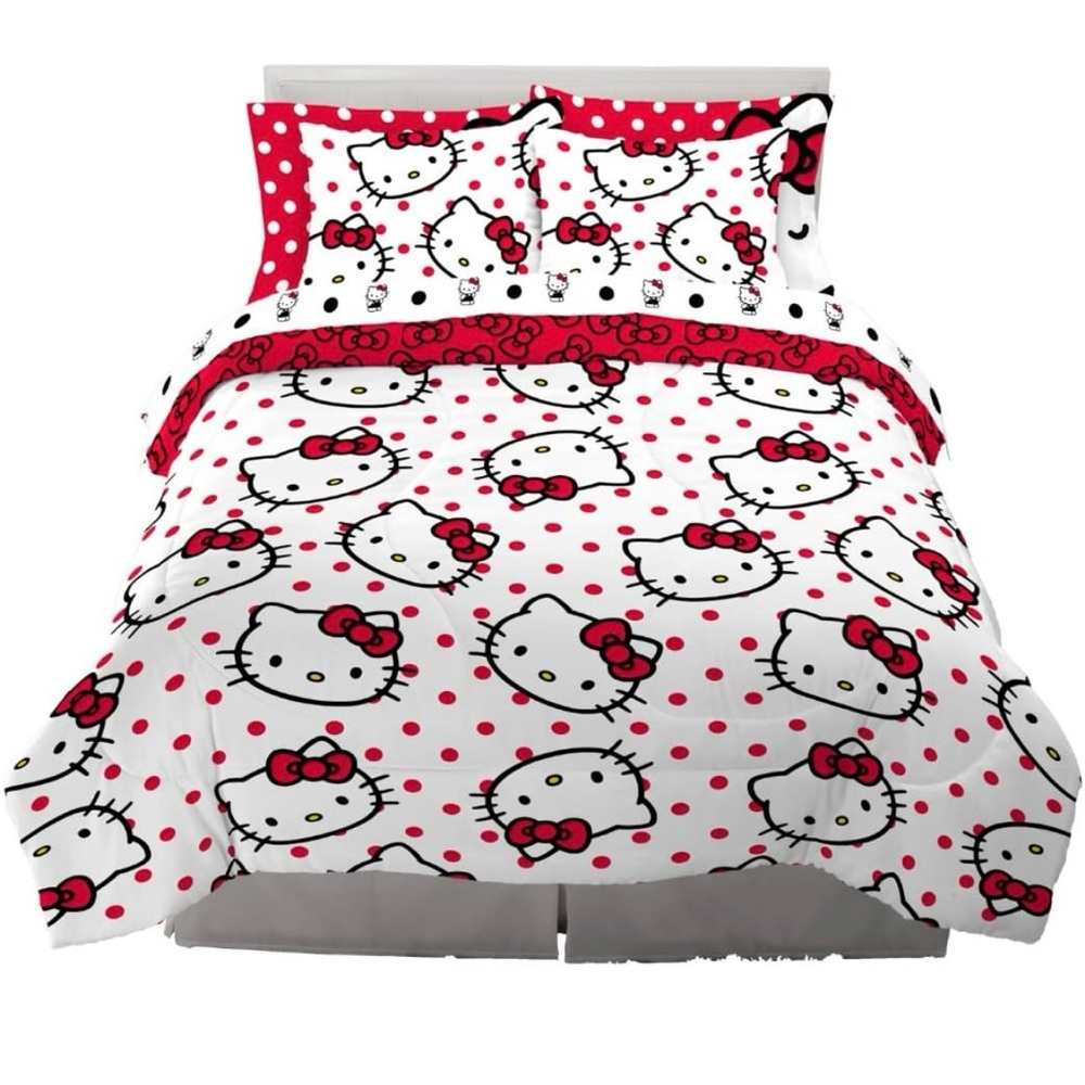 Hello Kitty NEW 7 pc Full size Bed Set